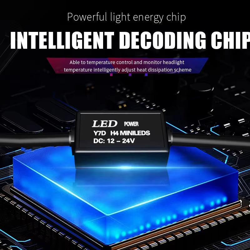 2Pcs H4 Lenses LED Lamp H4 Led Canbus H4 LED Headlights H4 Mini Projector Led for Motorcycle Headlight H4 Led Car Headlight Bulb