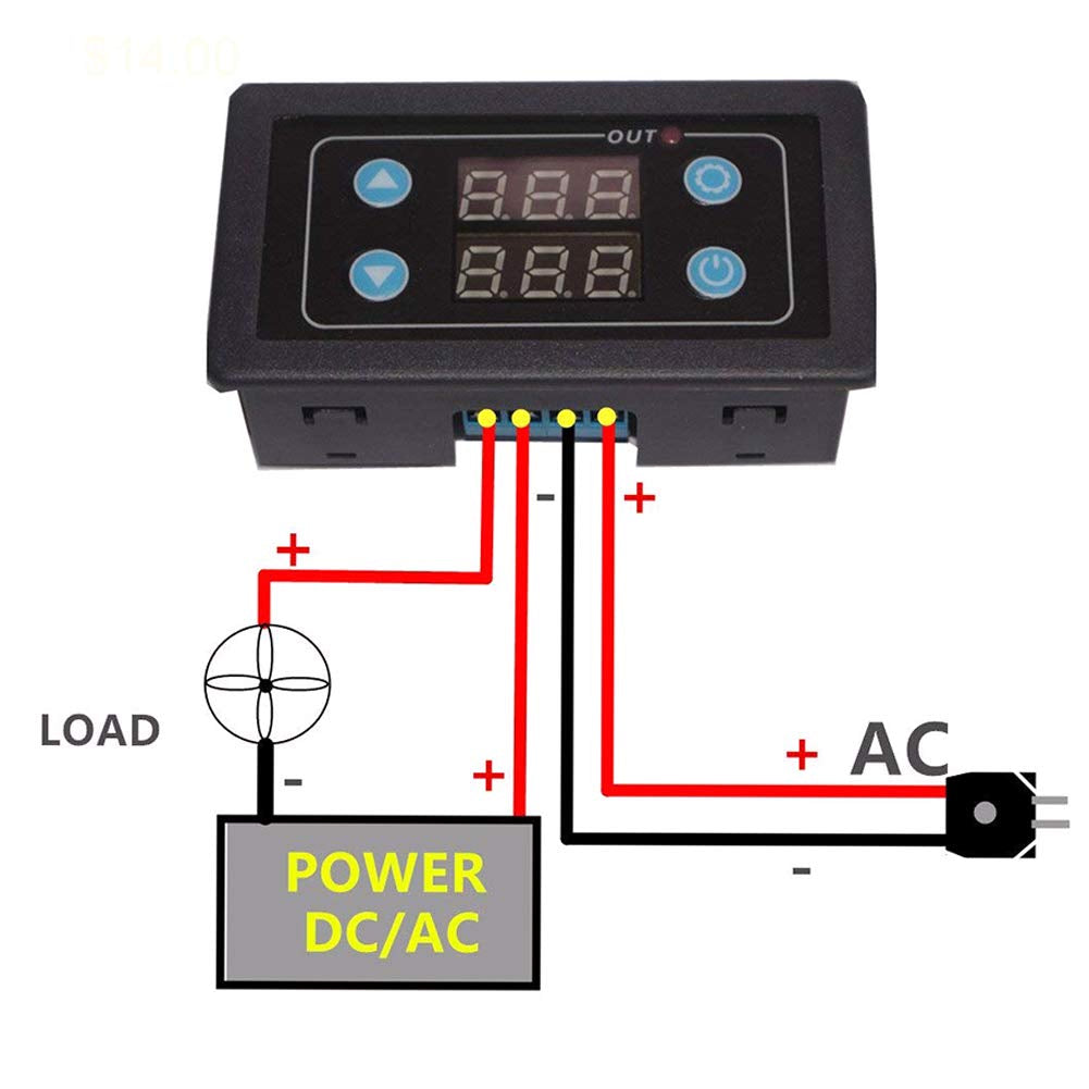 Timer Relay,  Time Delay Switch AC 110V 120V Timer Switch Module Digital Time Cycle AC 85V-265V LED Dplay 0Ms-999H