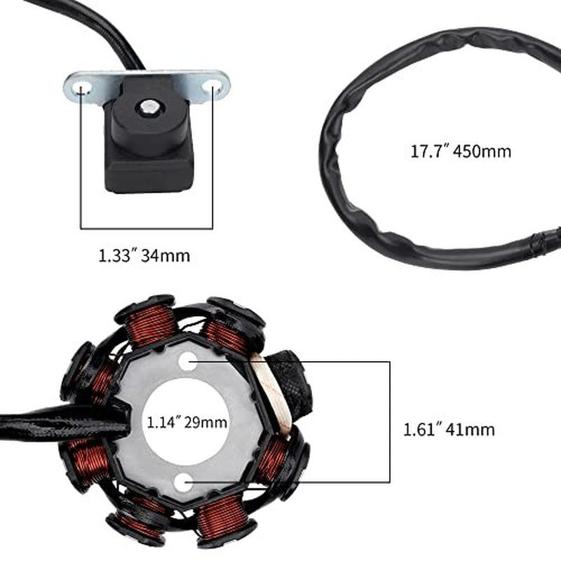 Ignition Stator Magneto 8 Coil 5 Wires Replacement for GY6 50CC 60CC 80CC ATV