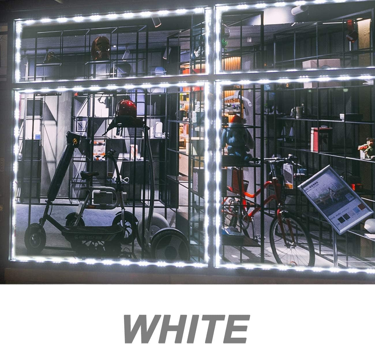 Storefront Lights 3 Led 40PCS 5050 LED Module Lights Waterproof LED Window Lights Super Bright Decorative Lights with Tape Adhesive for Store Advertising Signs 20FT (2 Pack) (White)