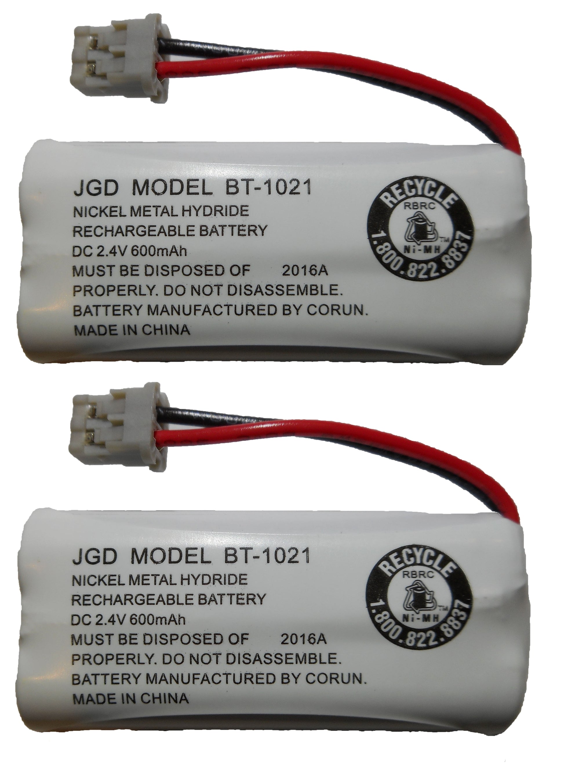 HIGH CAPACITY Rechargeable Replacement Battery BT-1021 BBTG0798001 for Uniden Cordless Handsets (2-Pack)