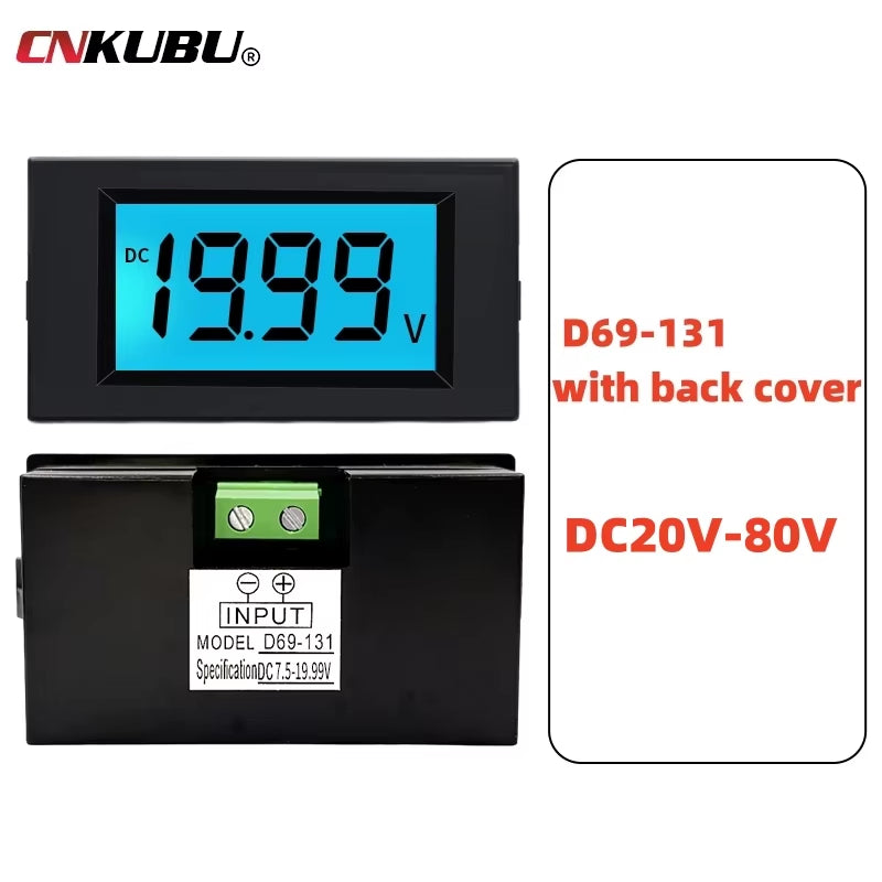D69-131 DC Voltmeter Digital Display 12V24V48V72V Electric Vehicle Battery Test LCD Digital Meter Voltage Test Instrument