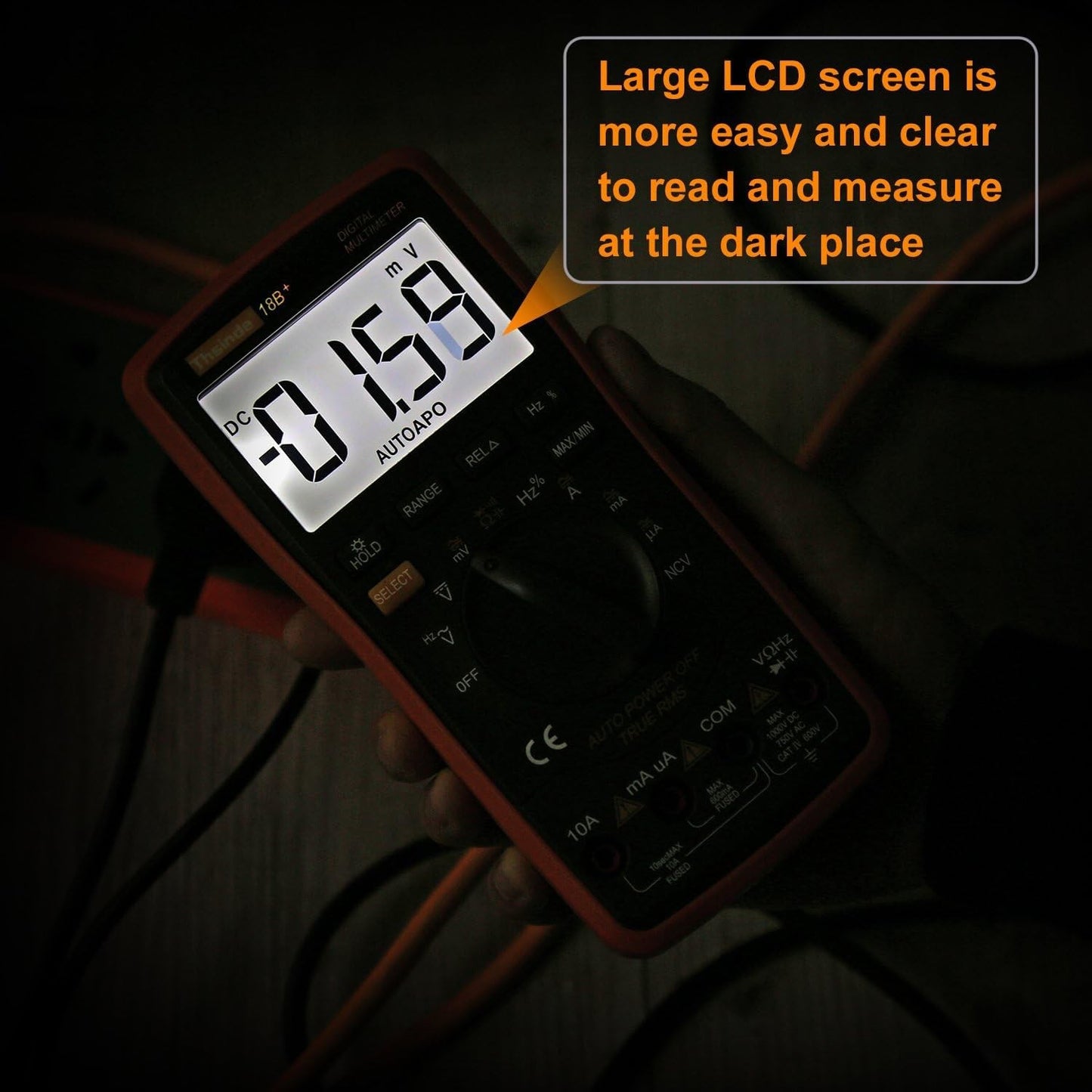 Digital Multimeter Meter Amp Ohm Voltmeter Autorange Tester AC DC Current