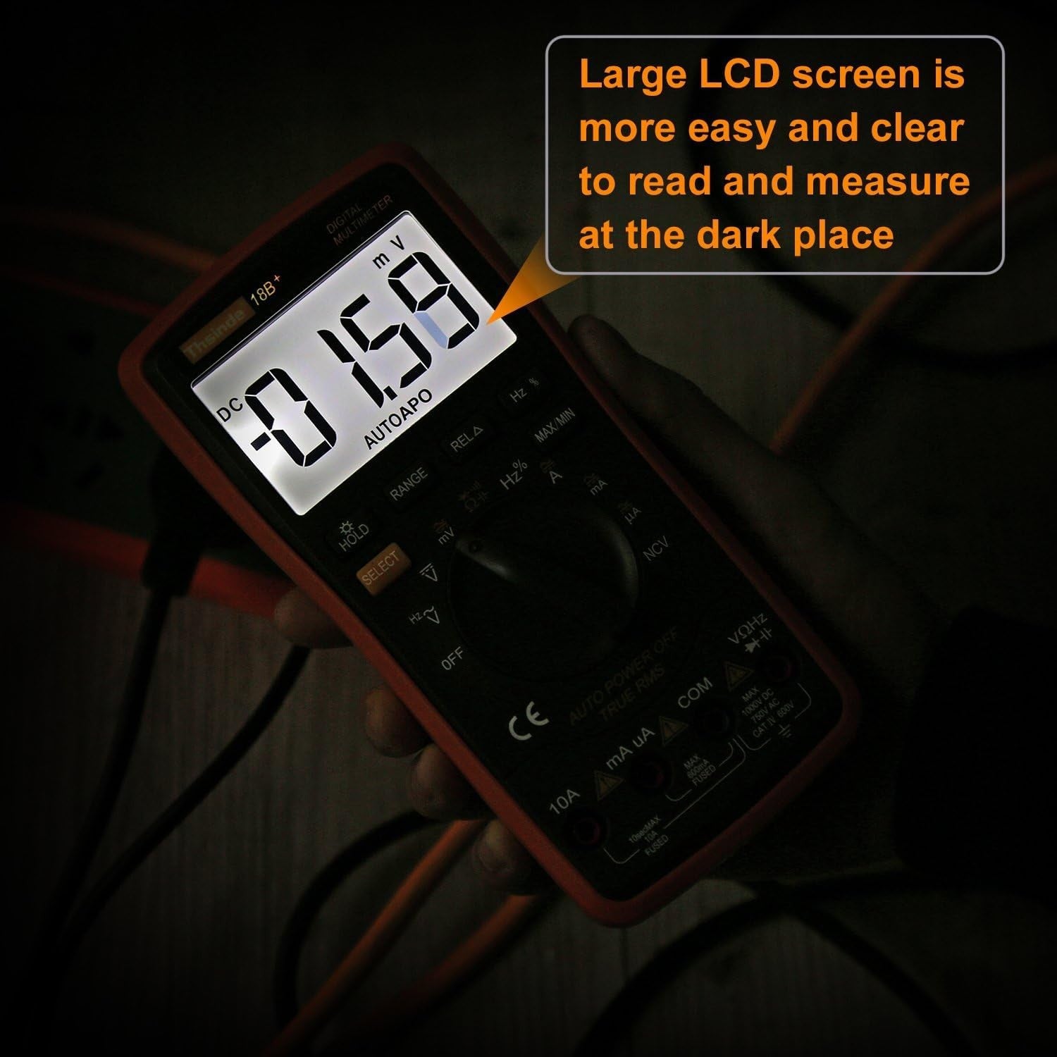 Digital Multimeter Meter Amp Ohm Voltmeter Autorange Tester AC DC Current