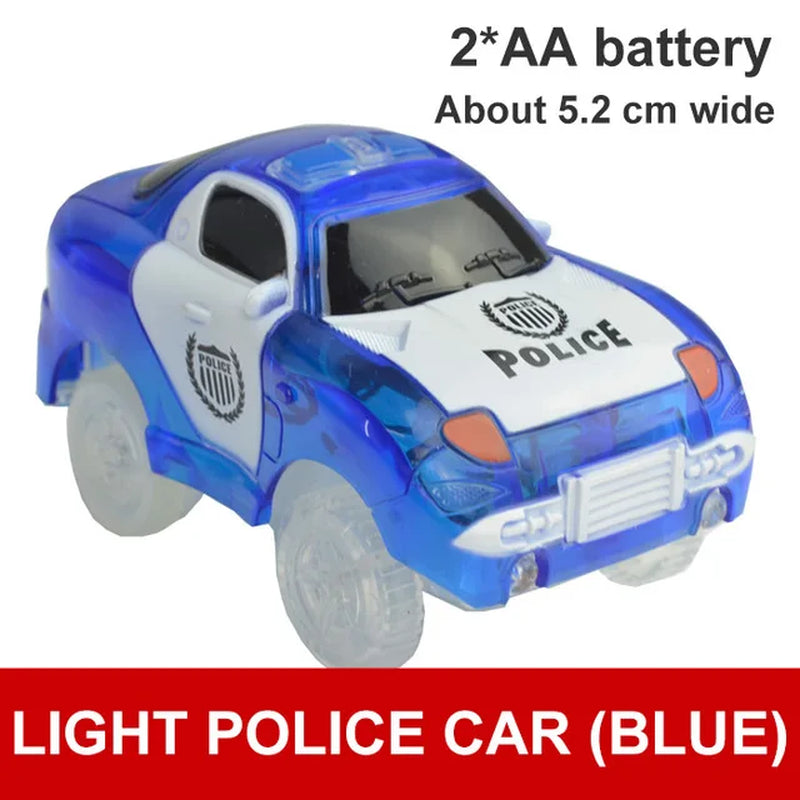5.4Cm Magical Electronics LED Car Toys with Flashing Lights Educational Toys Electronics Glow Car Lights Glowing Racing Toy