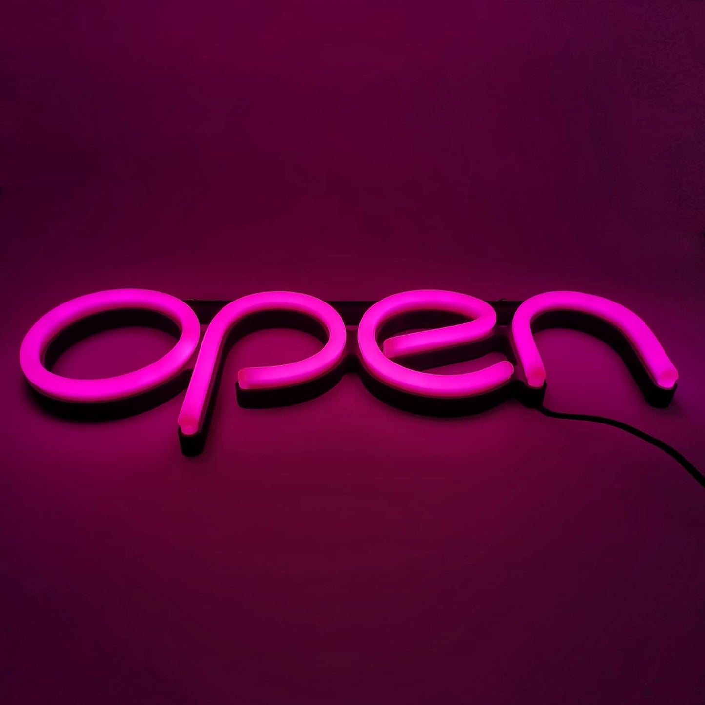 Open Signs for Business,Led Neon Open Sign,16X6 Inch Lighted Sign for Restaurants Offices Retail Shops Window Storefronts,12V/1A Power Supply,With ON/OFF Switch (Horizontal Rose Red)