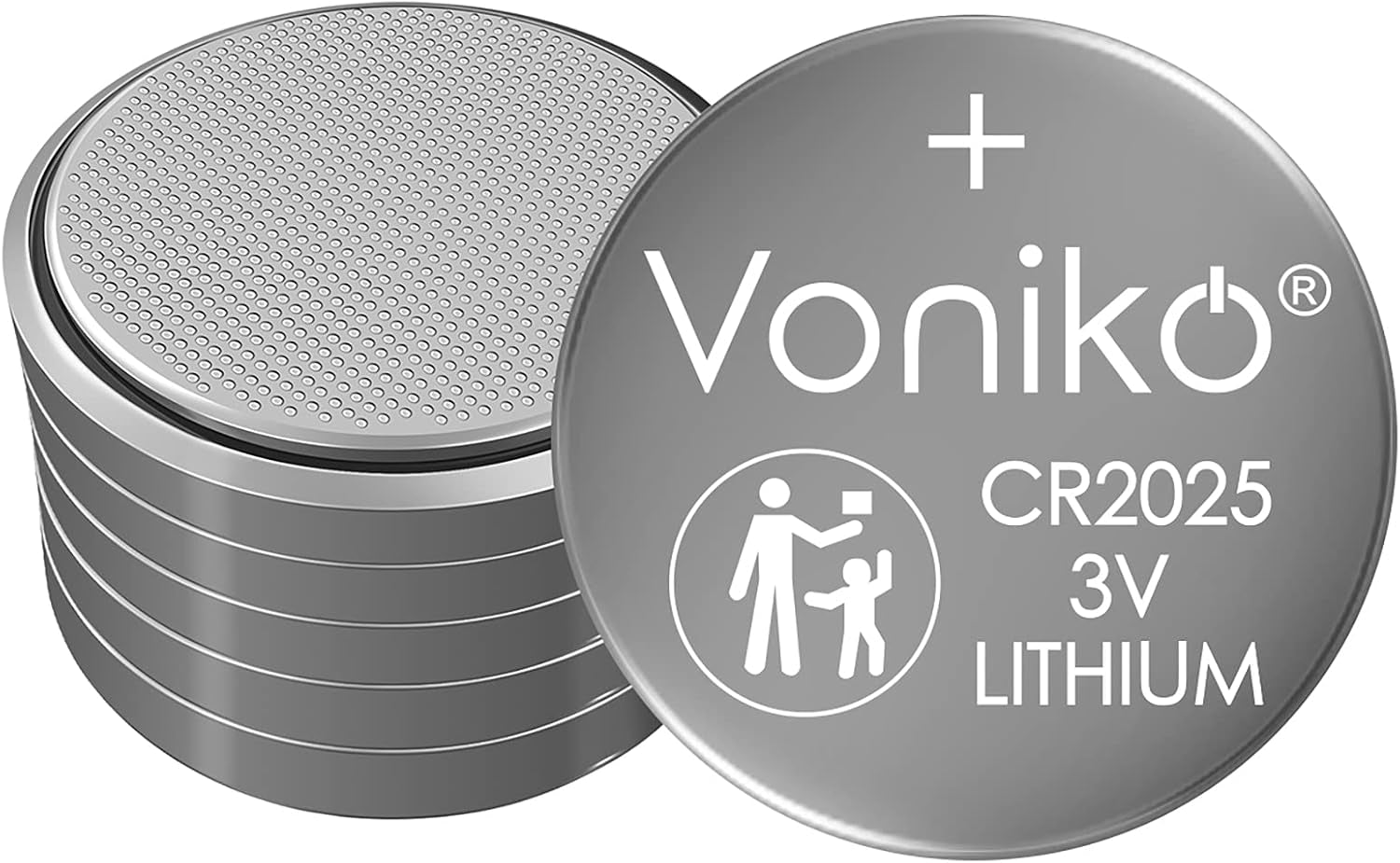 3 Volt CR2025 Battery 6 Pack – CR 2025 Button Cell Battery – 2025 Lithium Coin Batteries, 7 Years Shelf Life