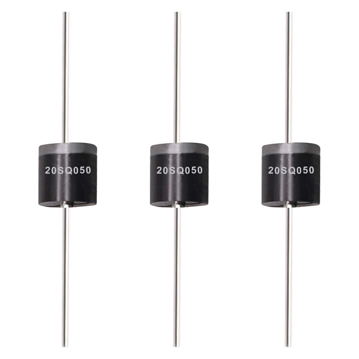 20 Pcs 20SQ050 20A 50V Schottky Blocking Diode, Rectifiers Diode,Diode Axial Kit for Solar Panel