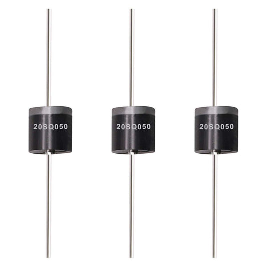 20 Pcs 20SQ050 20A 50V Schottky Blocking Diode, Rectifiers Diode,Diode Axial Kit for Solar Panel