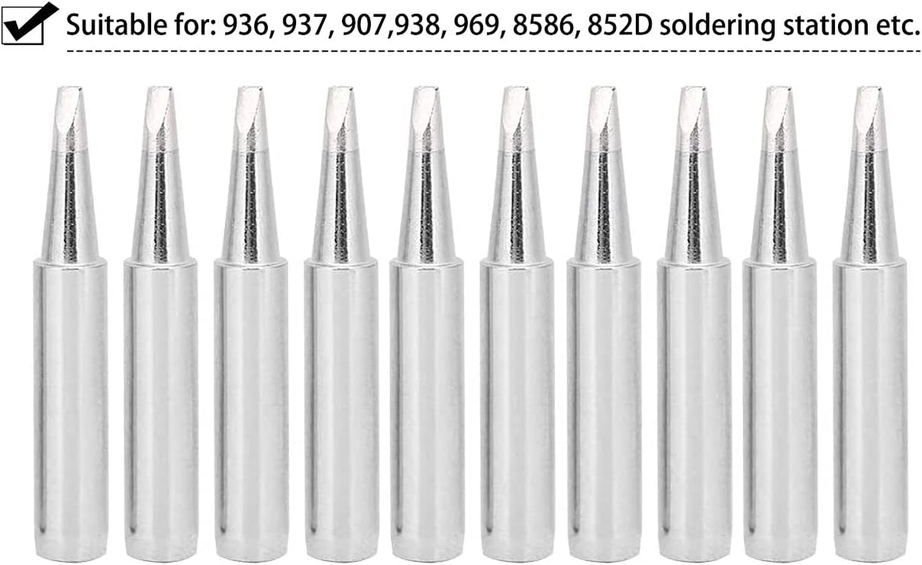900M-T Soldering Iron Tips Solder Iron Replacement Tip Soldering Bits Compatible with Hakko, Radio Shack, Atten, Quick, Aoyue, Yihua, Vastar Soldering Station, Welding Equipment & Accessories