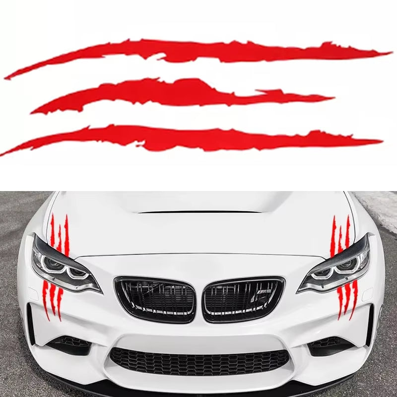 2PCS Car Headlights Monster Claw Sticker Decorative Dinosaur Raptor Claw Scratch Car Sticker Car Headlights Sticker.