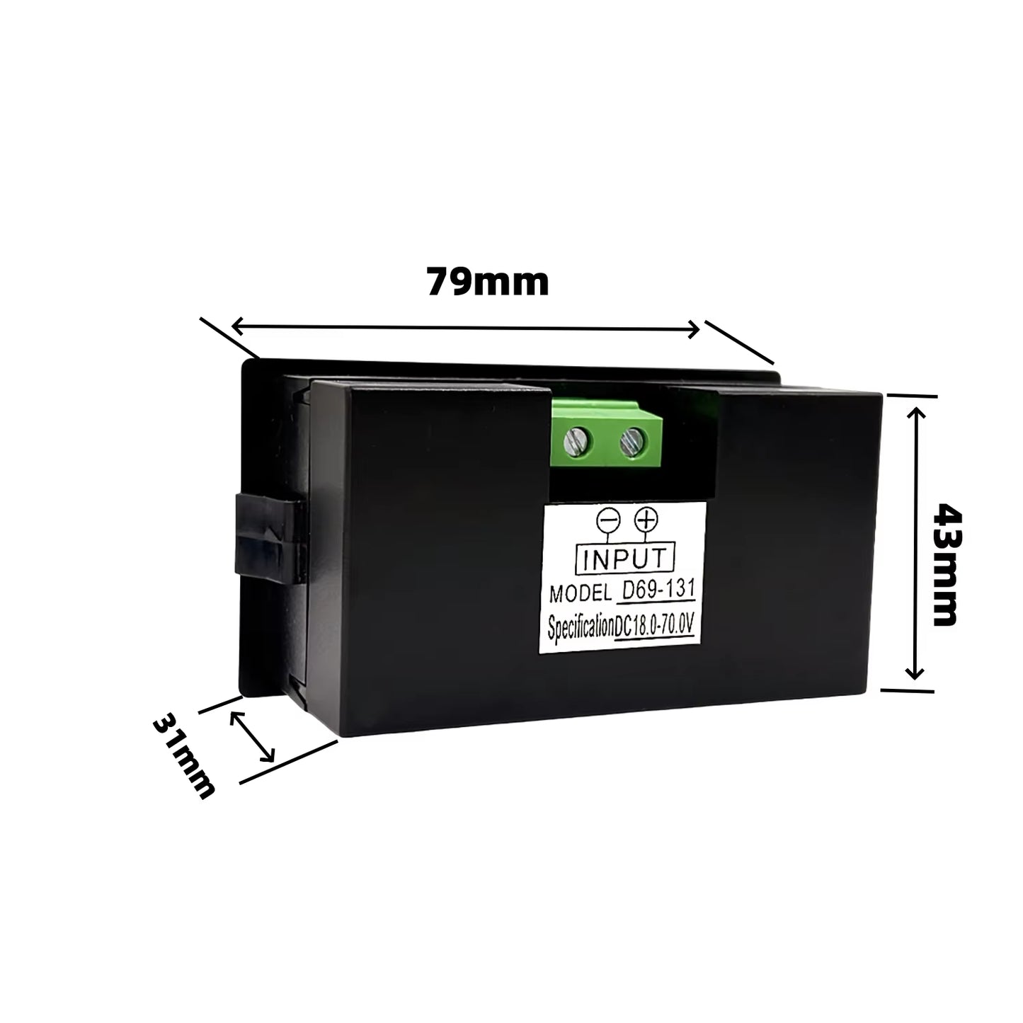 D69-131 DC Voltmeter Digital Display 12V24V48V72V Electric Vehicle Battery Test LCD Digital Meter Voltage Test Instrument