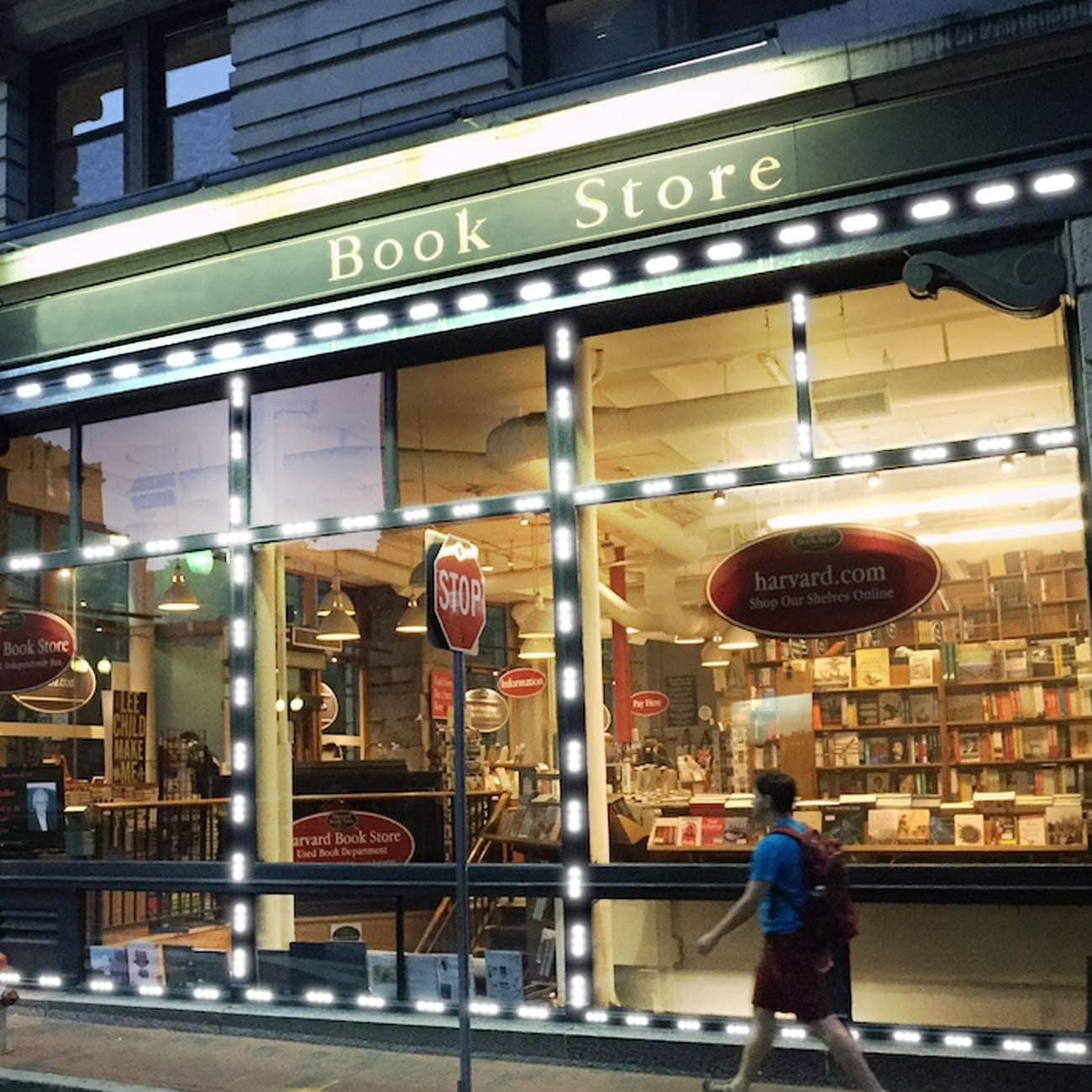 Storefront Lights 3 Led 40PCS 5050 LED Module Lights Waterproof LED Window Lights Super Bright Decorative Lights with Tape Adhesive for Store Advertising Signs 20FT (2 Pack) (White)