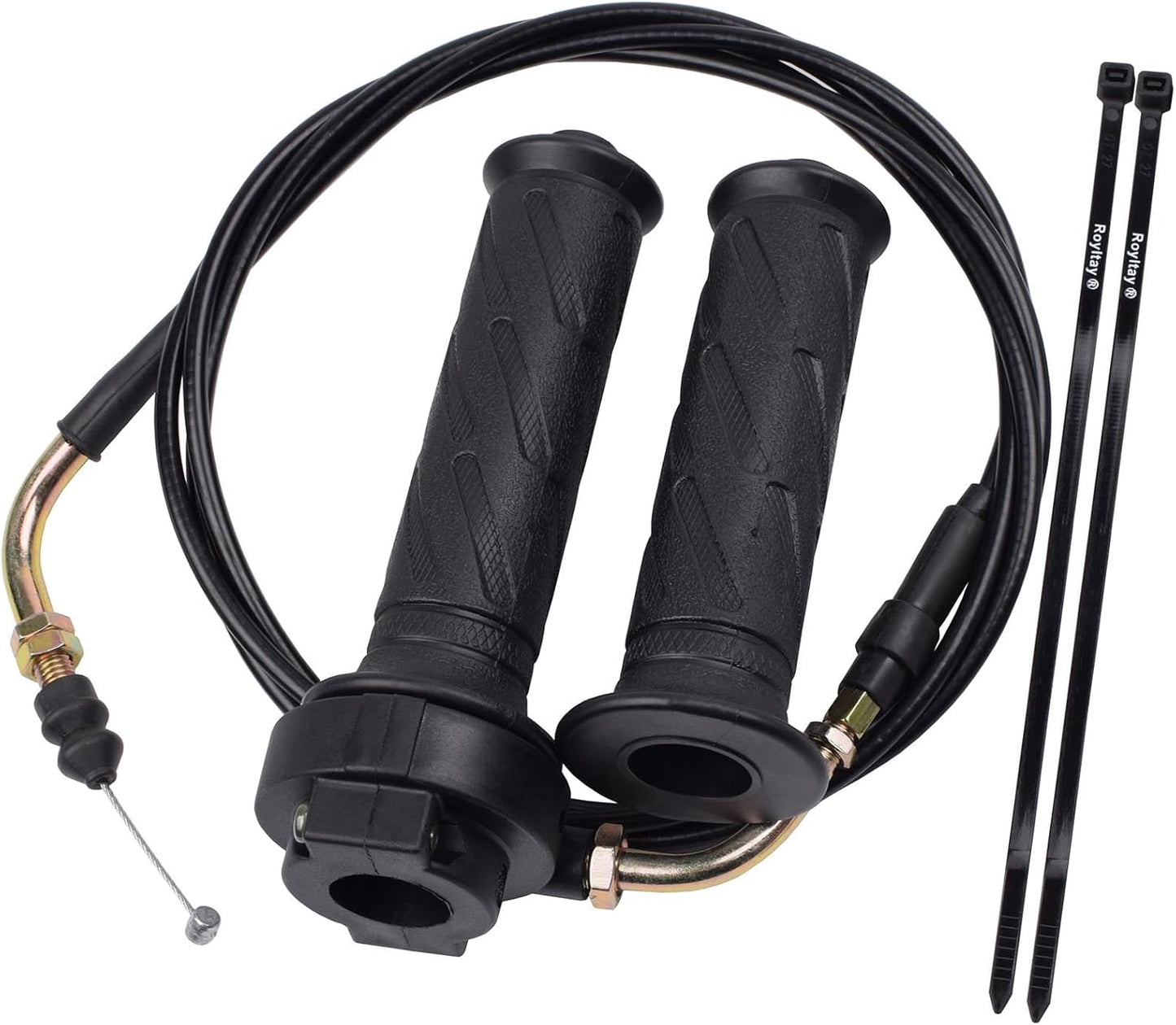 Throttle Twist Grip Set with 78" Scooter Throttle Cable for GY6 50Cc 80Cc 125Cc 150Cc 139QMB 4 Stroke Scooters Motorcycles Moped ATV