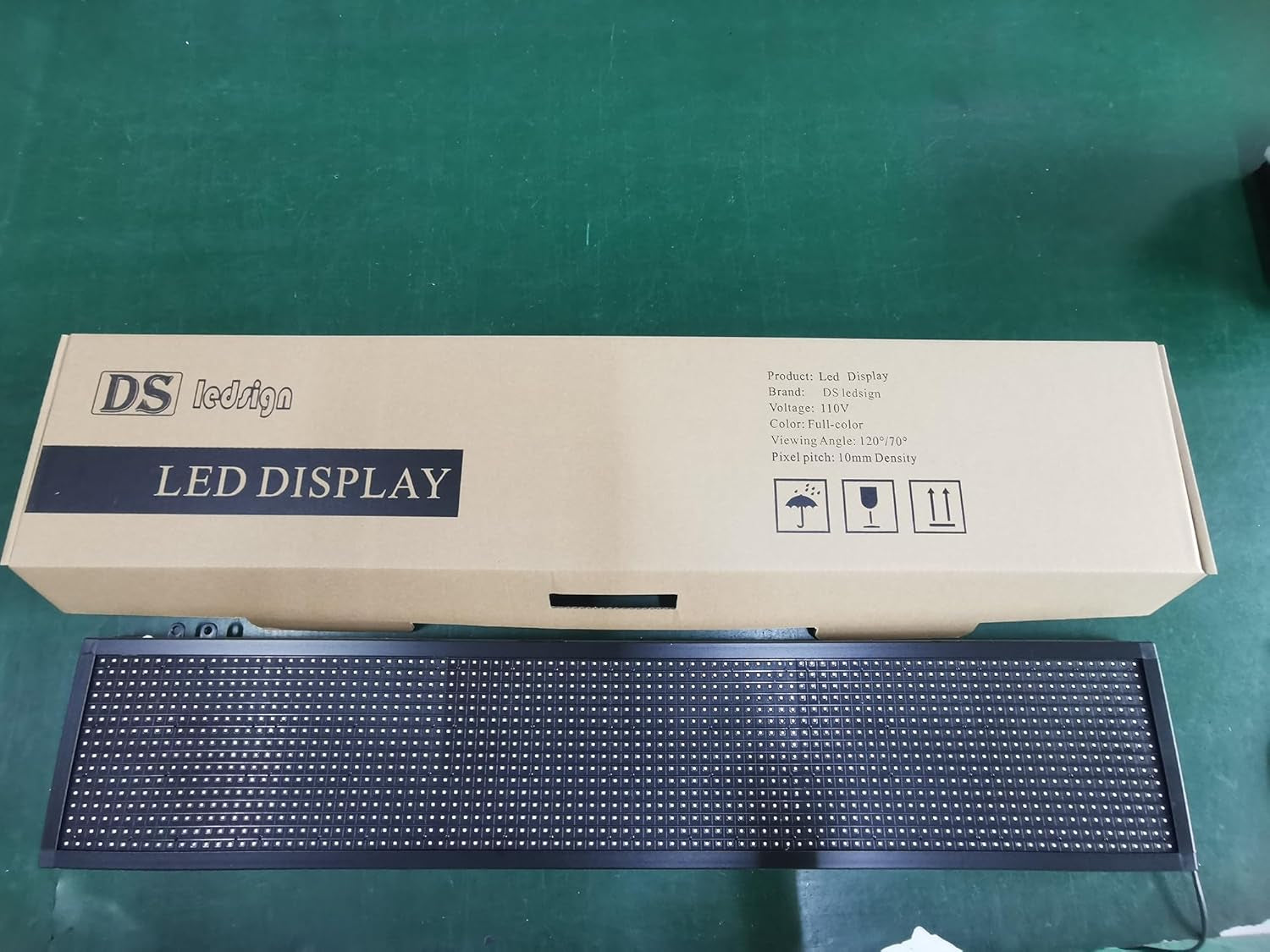 Programmable LED Sign P10 LED Display 39" X 7.5" Full Color Programmable Message Board with High Resolution LED Scrolling Display for Advertising