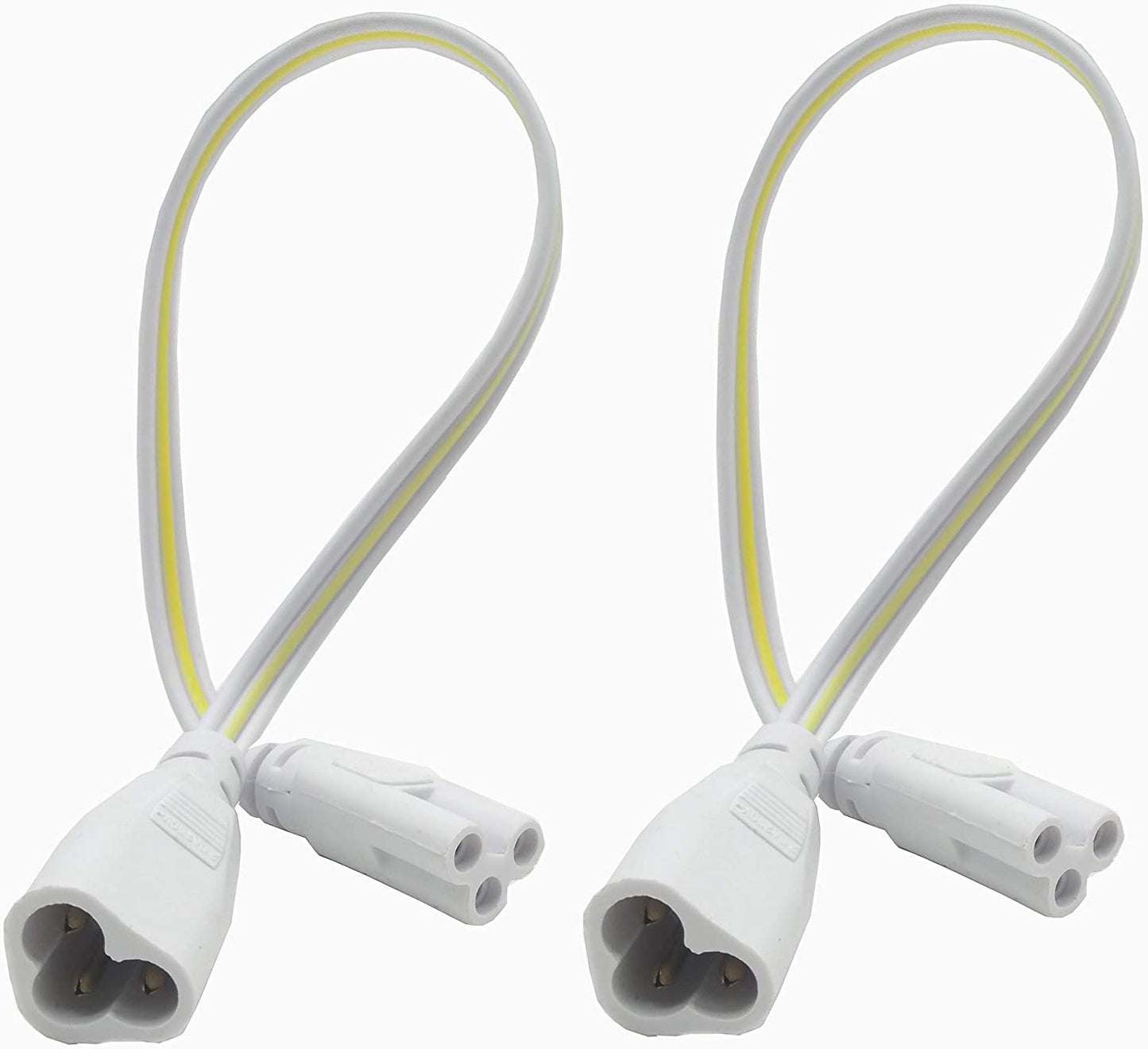 T5 T8 LED Lamp Connecting Wire Ceiling Lights Daylight LED Integrated Tube Cable Linkable Cords for LED Tube Lamp Holder Socket Fittings with Cables 30CM (2-Pack 3Pin M/F)