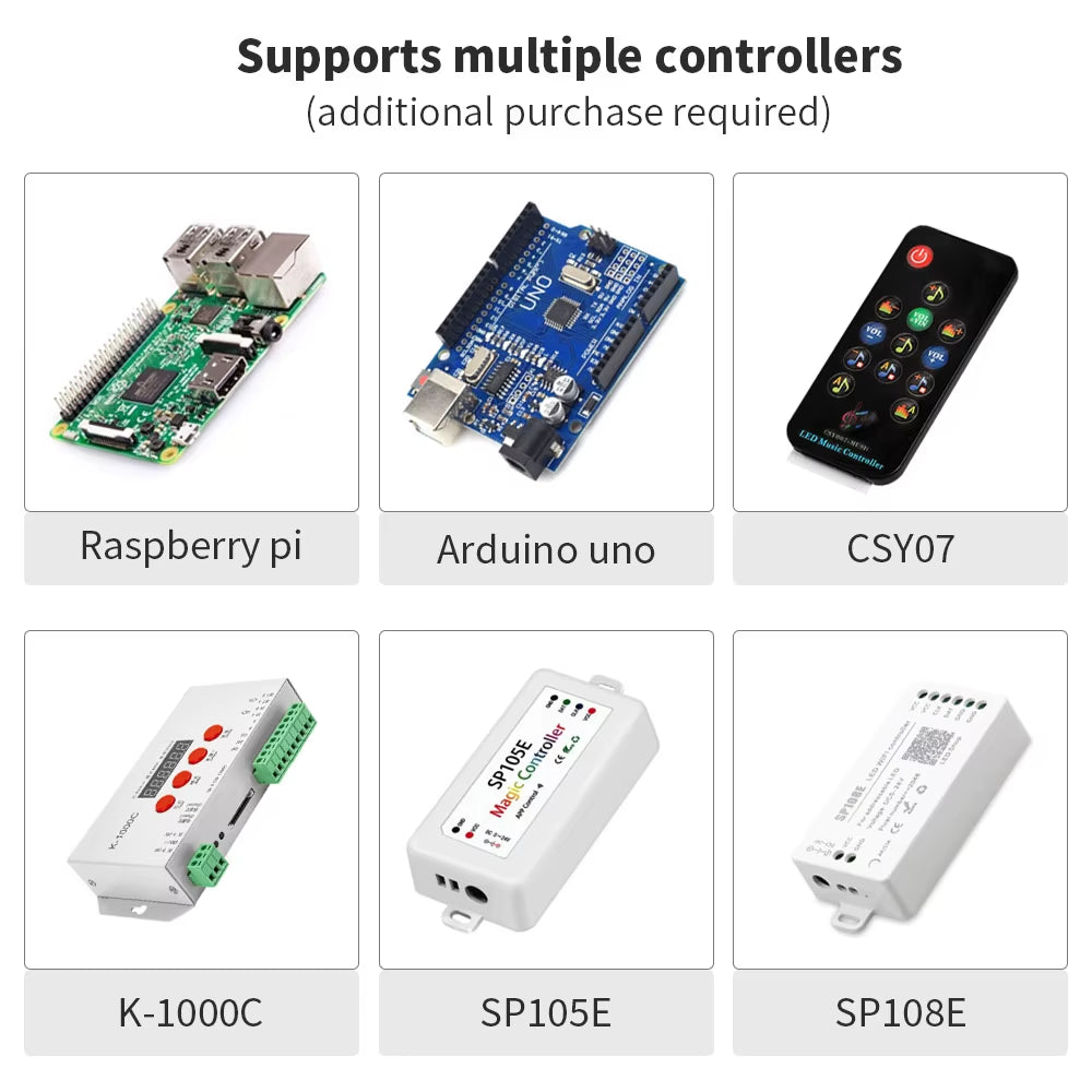 1-10Pcs WS2812B 5050 RGB Flexible 8X8 16X16 8X32Leds Pixel Matrix Screen Panel WS2812 Individually Addressable IC Strip Light 5V