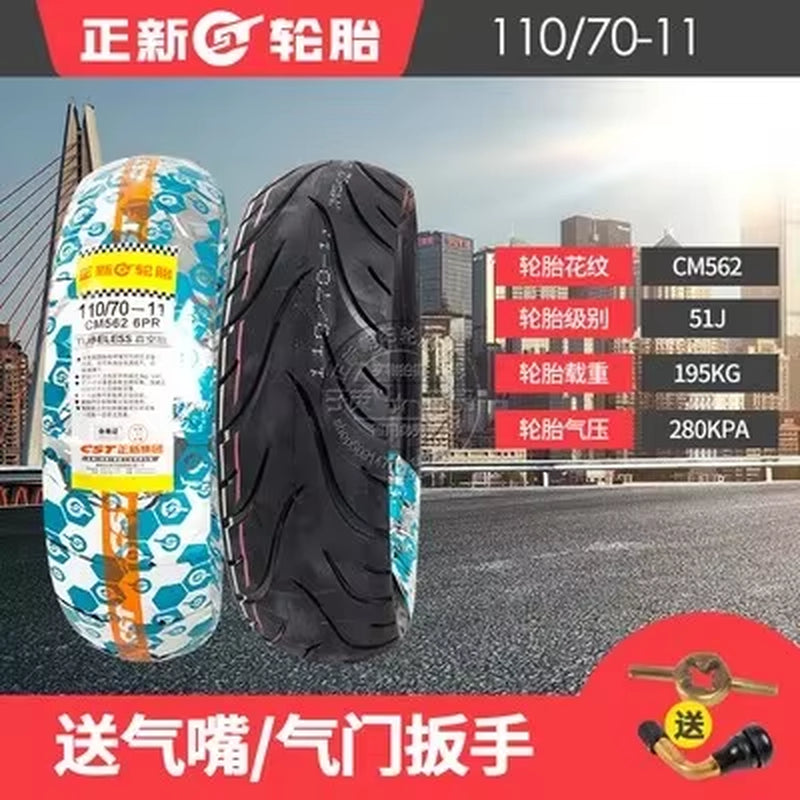 Tires 80/85-11 90/80-11 110/70-11 Tubeless Tire Tyre 11-Inch 80/80-11 for Motorcycle Scooter GY6 Engine Motorbike