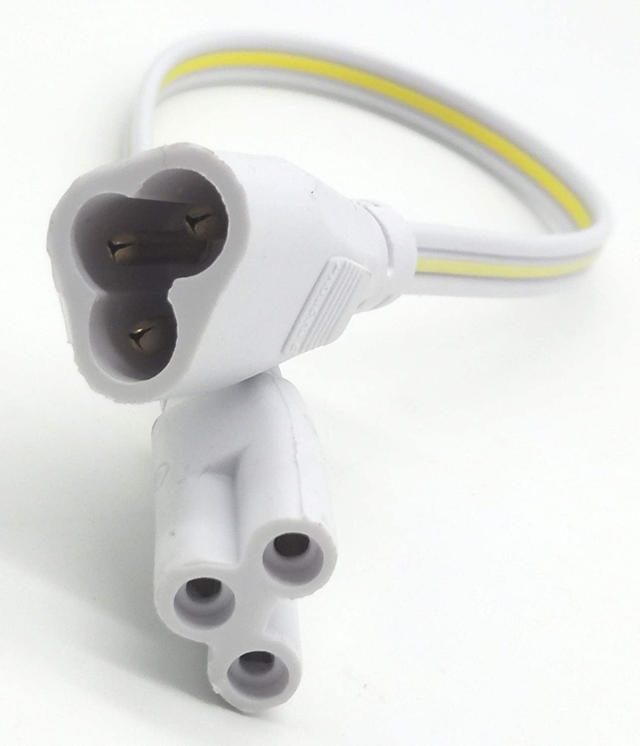 T5 T8 LED Lamp Connecting Wire Ceiling Lights Daylight LED Integrated Tube Cable Linkable Cords for LED Tube Lamp Holder Socket Fittings with Cables 30CM (2-Pack 3Pin M/F)