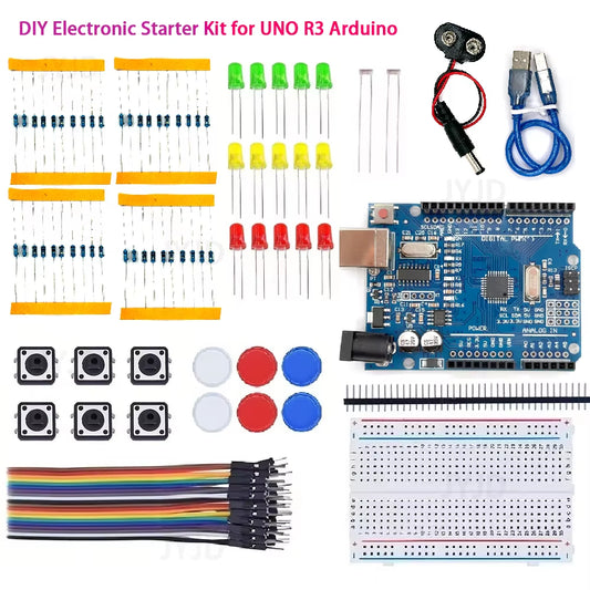 12In1 DIY Electronic Starter Kit for UNO R3 Arduino Circuit Board Electronics Programmable Engineering Coding Education STEAM