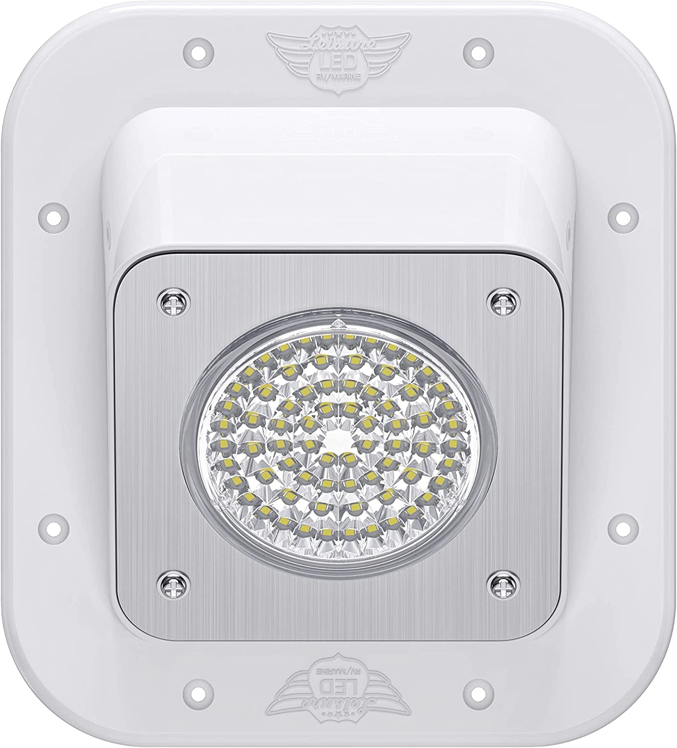 RV Exterior Surface Mount Flood Porch Utility Light - White 12V 1100 Lumen Lighting Fixture Replacement Lighting for Weekend Warrior Rvs, Trailers, Campers, 5Th Wheels