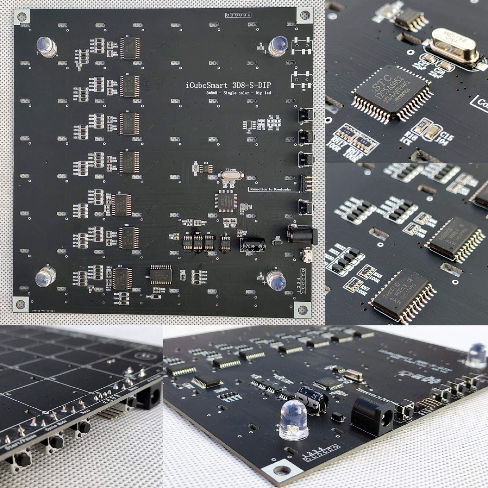 Icubesmart 3D Led Cube Light DIY Kit with 3D Animation Editing Software Squar...