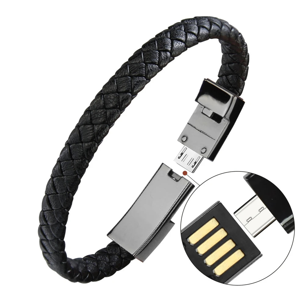 Bracelet USB Charging Cable Data Charging Cord C Cable for Samsung HUAWEI Xiaomi POCO Micro Cable Bracelet Accessories