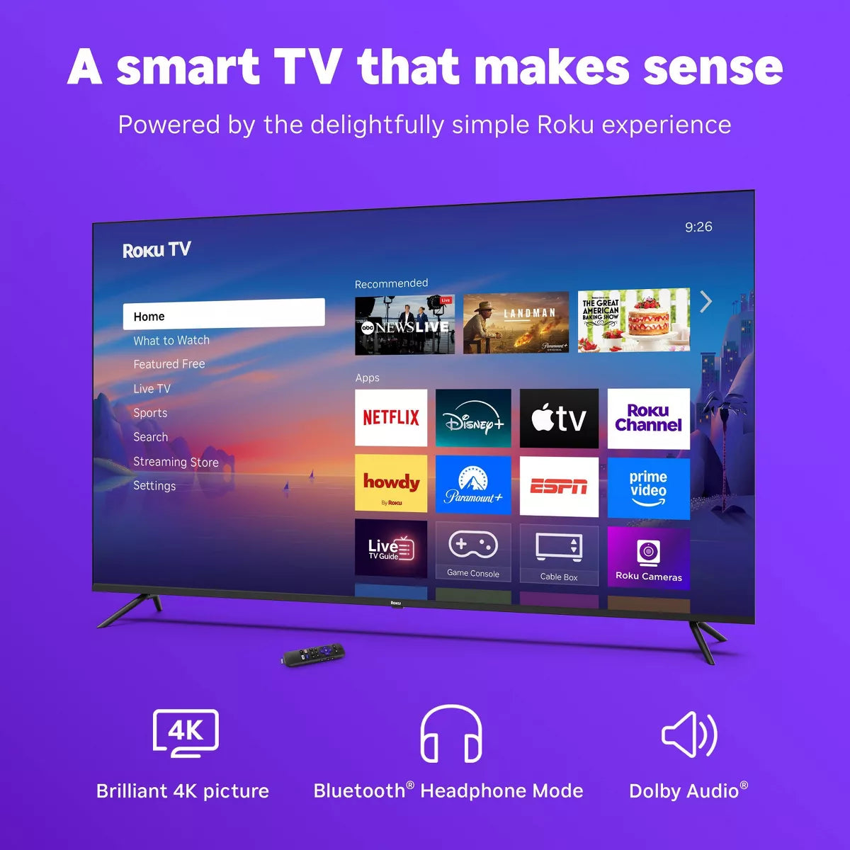 Roku 43" Select Series 4K HDR Smart Roku TV with Roku TV Remote