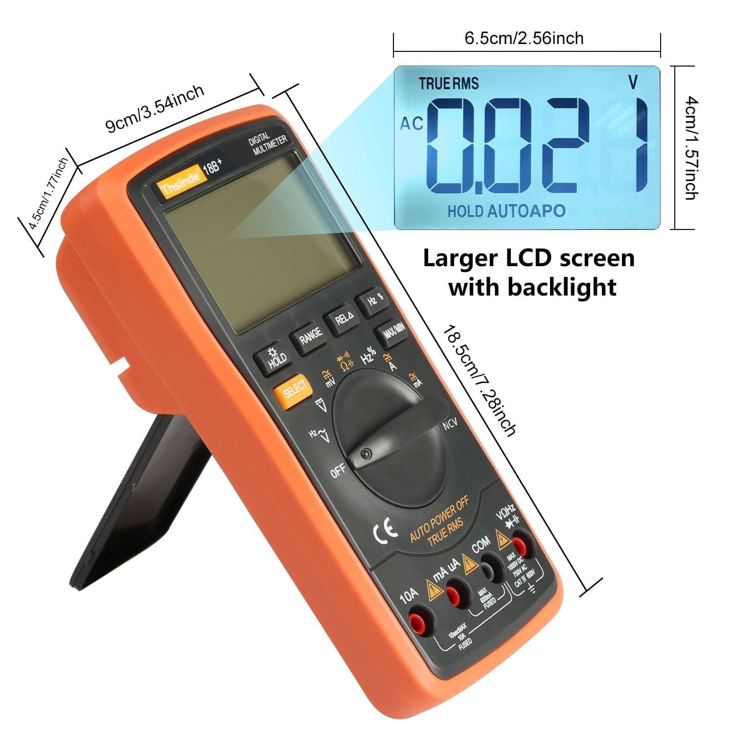 Digital Multimeter Meter Amp Ohm Voltmeter Autorange Tester AC DC Current