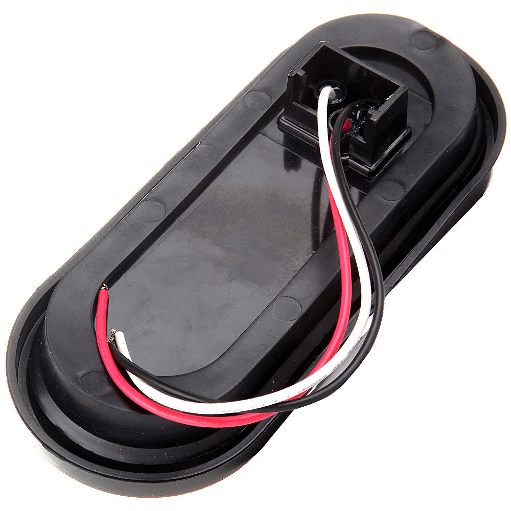 Marker Light 2 PCS Trailer Truck RV Amber LED 6" Oval Oblong Surface Mount 10 LED Stop Turn Tail Light