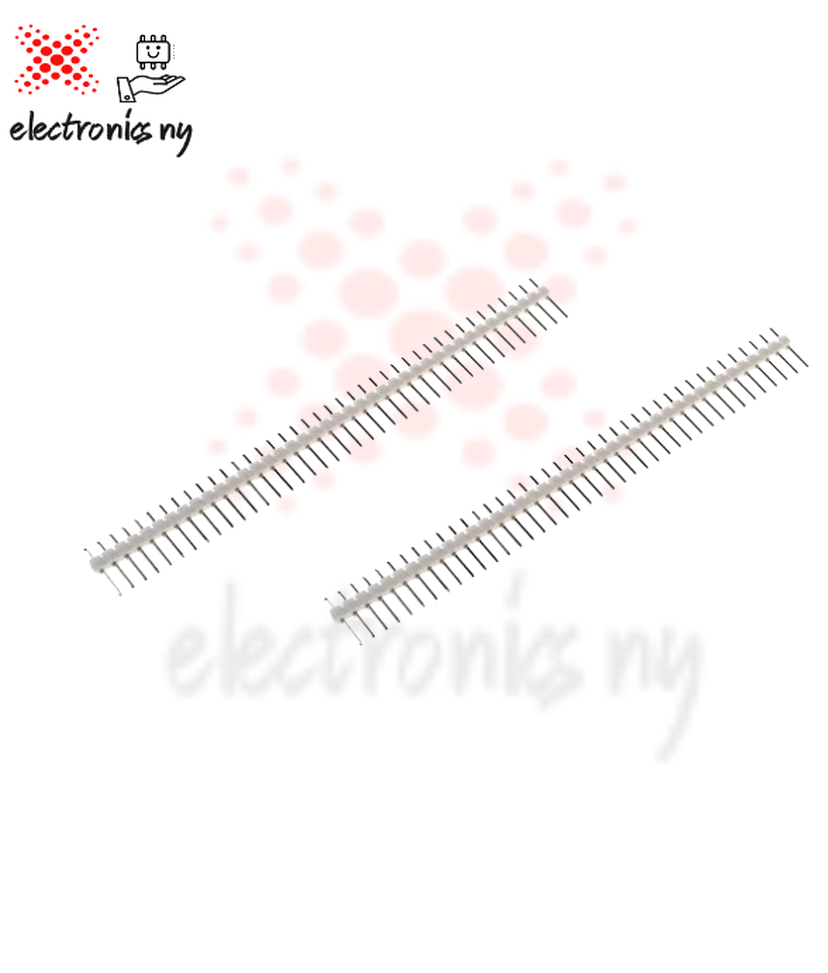 10Pcs Jst Connector Strip 40Pin 1X40 Single Row Male and Female 2.54 Breakable Pin Header Connector Strip for Arduino Black