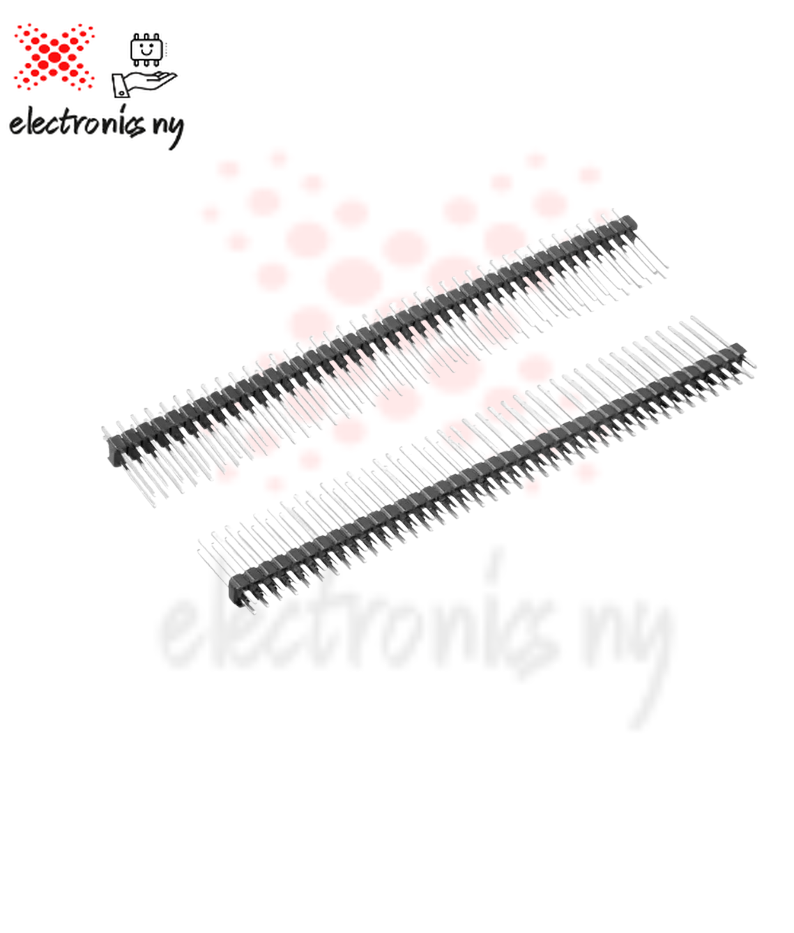 10Pcs Jst Connector Strip 40Pin 1X40 Single Row Male and Female 2.54 Breakable Pin Header Connector Strip for Arduino Black