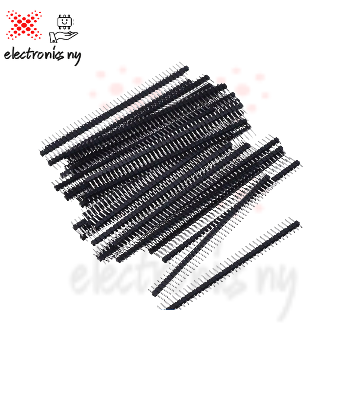 10Pcs Jst Connector Strip 40Pin 1X40 Single Row Male and Female 2.54 Breakable Pin Header Connector Strip for Arduino Black