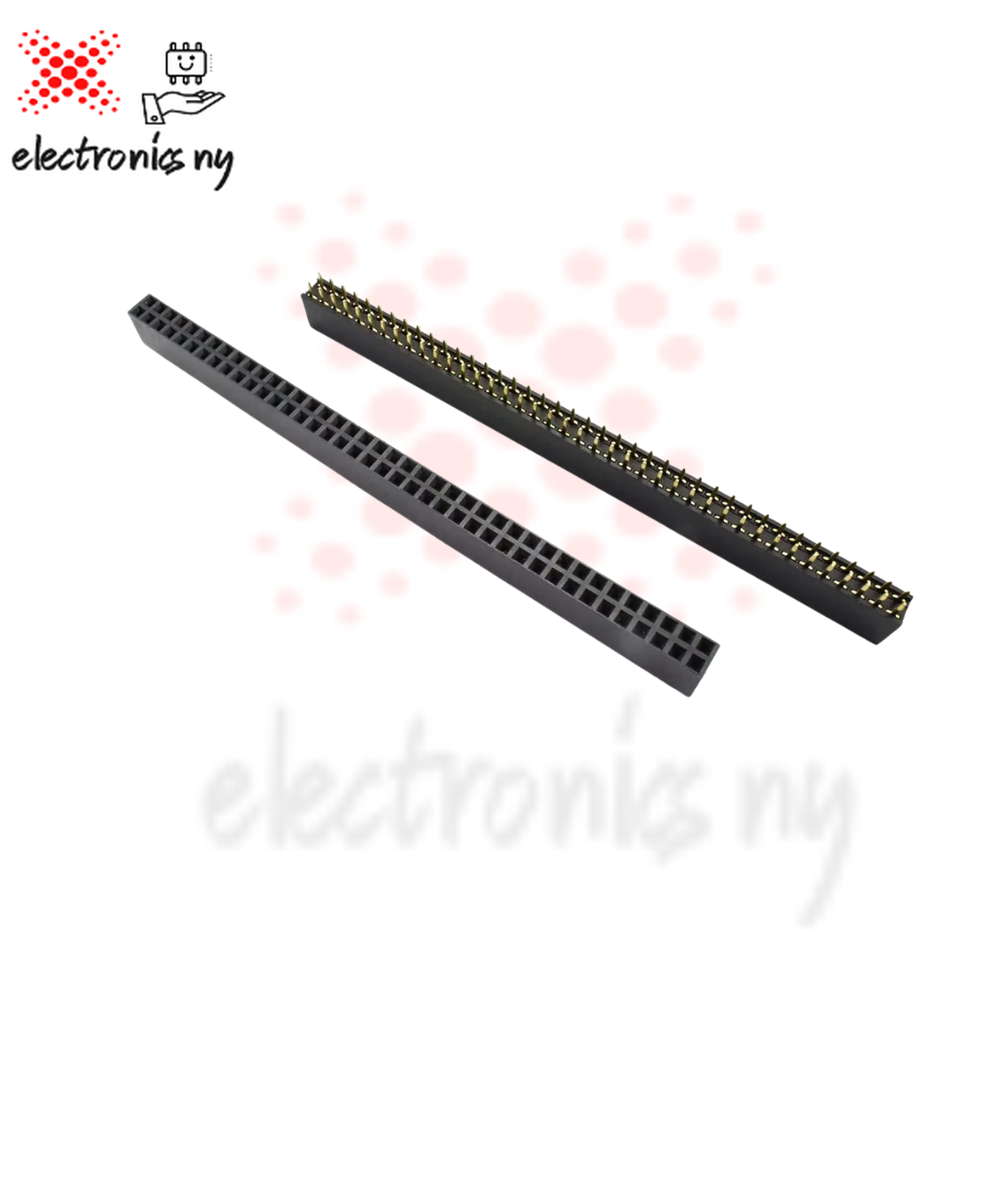 10Pcs Jst Connector Strip 40Pin 1X40 Single Row Male and Female 2.54 Breakable Pin Header Connector Strip for Arduino Black