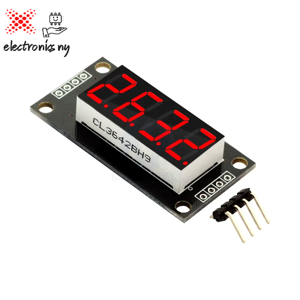 TM1637 0.36" 0.36 Inch 7 Segments Digital Display Tube 4-Digit LED Module Board for Arduino Red Green Blue Yellow White