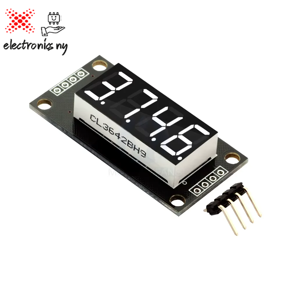 TM1637 0.36" 0.36 Inch 7 Segments Digital Display Tube 4-Digit LED Module Board for Arduino Red Green Blue Yellow White