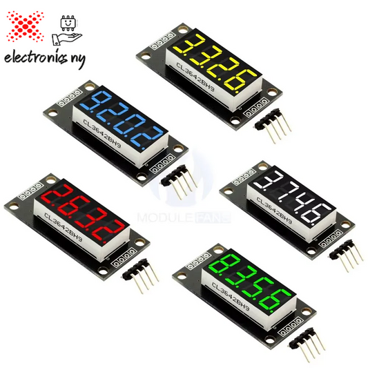 TM1637 0.36" 0.36 Inch 7 Segments Digital Display Tube 4-Digit LED Module Board for Arduino Red Green Blue Yellow White