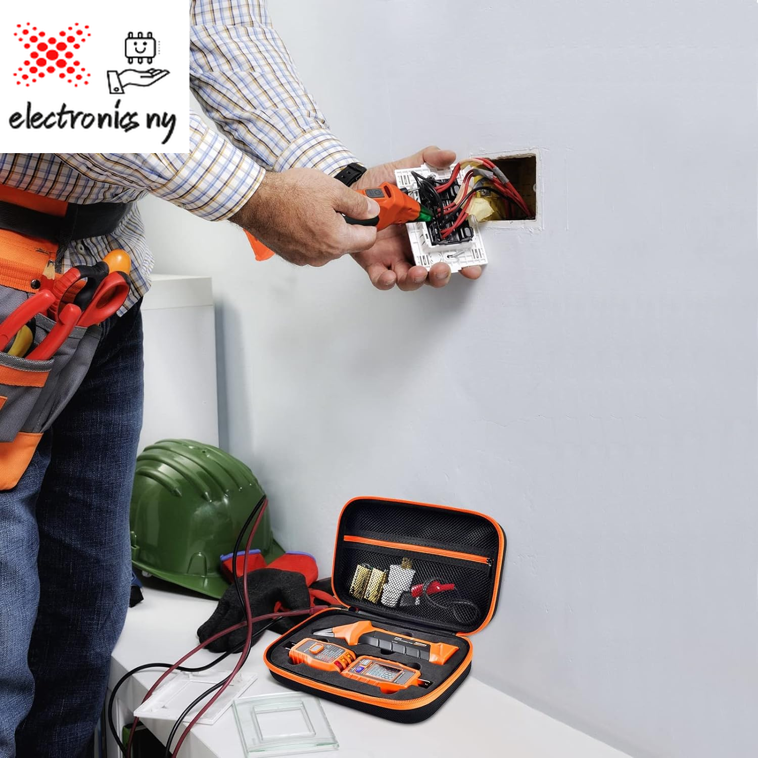 Storage Case for Klein Circuit Breaker Finder, Outlet Repair Kit & GFCI Tester - Box Only