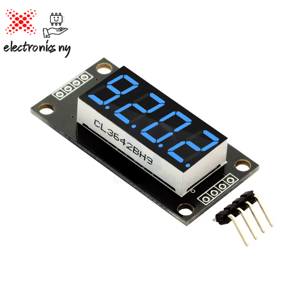 TM1637 0.36" 0.36 Inch 7 Segments Digital Display Tube 4-Digit LED Module Board for Arduino Red Green Blue Yellow White